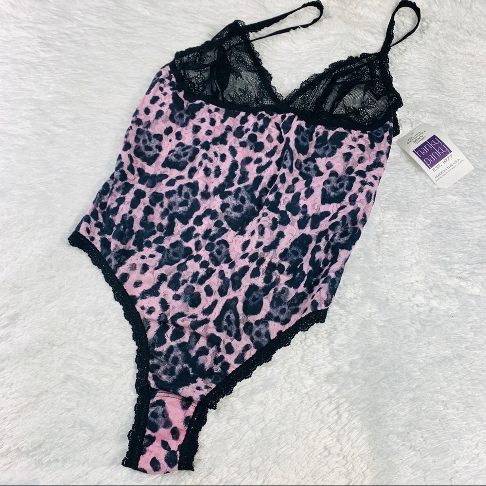Hanky Panky Pretty Leopard Thong-Back Body…